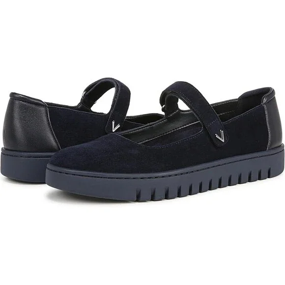 Vionic Uptown J2229L2400 Flat Women's US 7 Blue Suede Round Toe Mary Jane PQ287